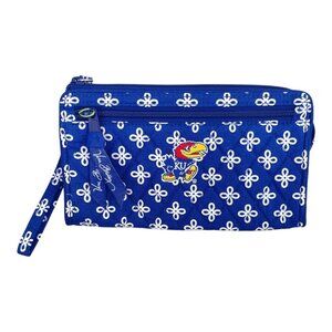 Vera Bradley University of Kansas Jayhawks Front Zip Wristlet